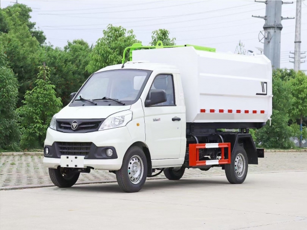 福田祥菱4方藍牌掛桶垃圾車